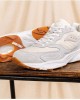 Saucony 3d Grid Hurricane Blank Canvas Beige White Men