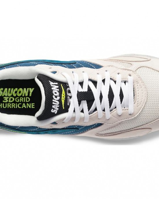 Saucony 3d Grid Hurricane Premium Cream Blue Men