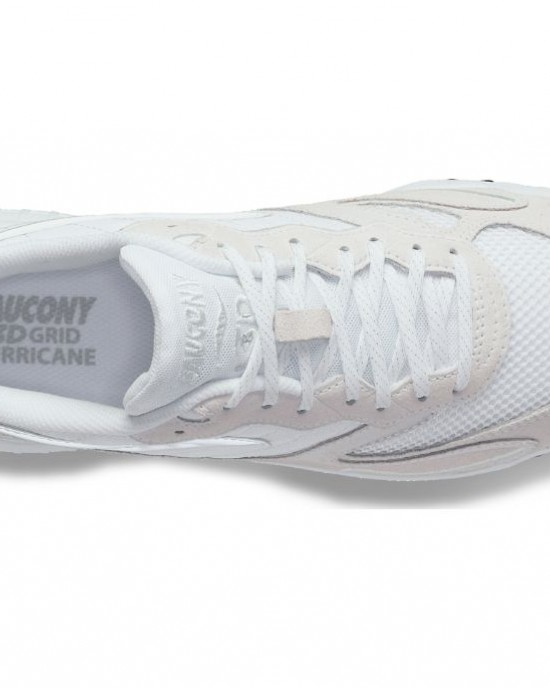 Saucony 3d Grid Hurricane White White Men