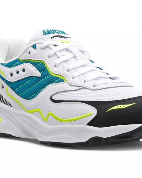 Saucony 3d Grid Hurricane White Green Men