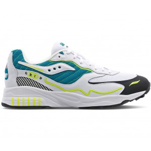 Saucony 3d Grid Hurricane White Green Men