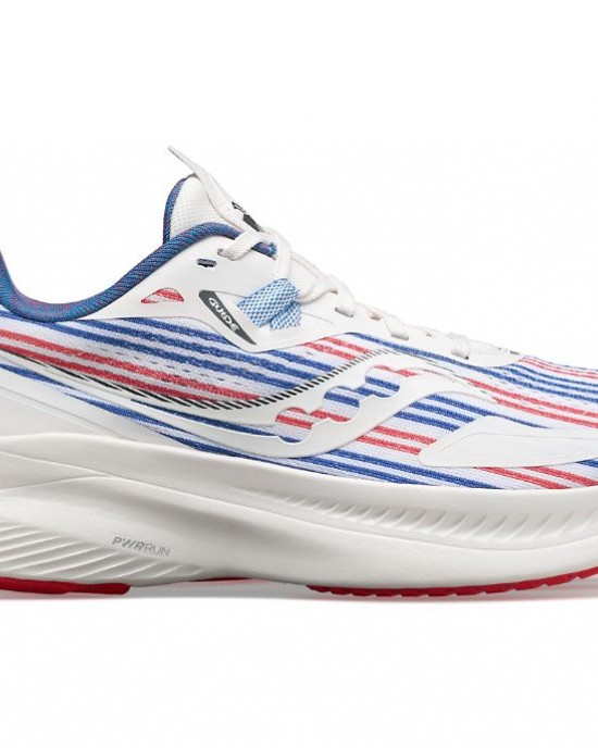 Saucony Banner Guide 15 White Red Blue Men