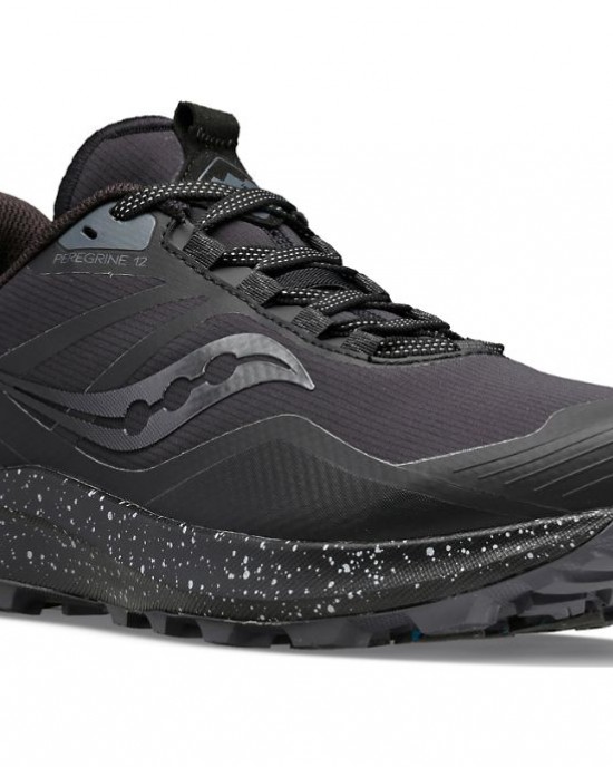 Saucony Peregrine Ice+ 3 Black Grey Men