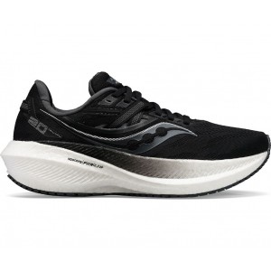 Saucony Triumph 20 Wide Black White Men