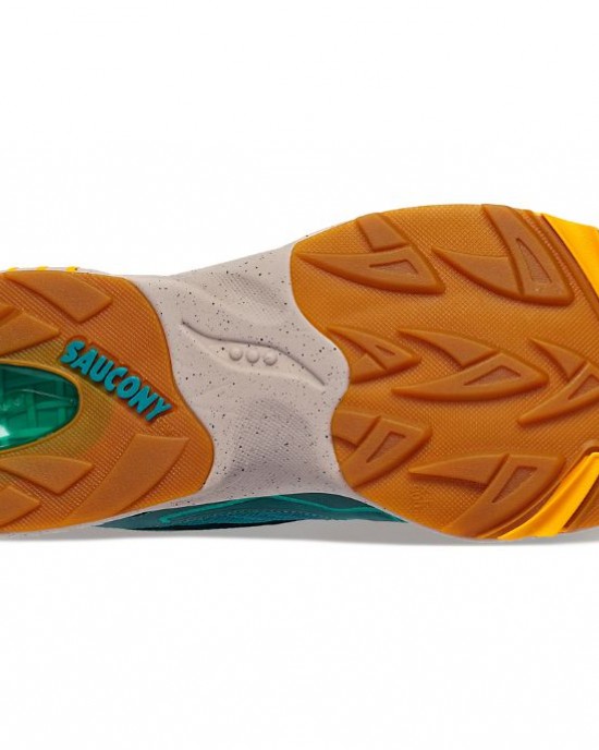 Saucony 3d Grid Hurricane Premium Green Orange Women