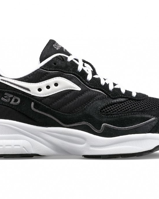 Saucony 3d Grid Hurricane Black White Women