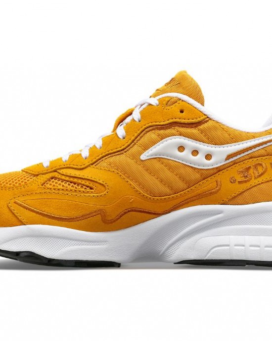 Saucony 3d Grid Hurricane Mustard White Women