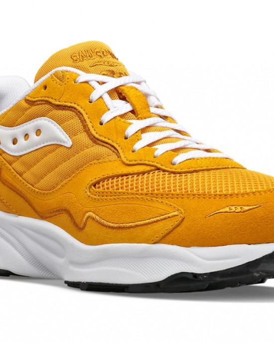 Saucony 3d Grid Hurricane Mustard White Women