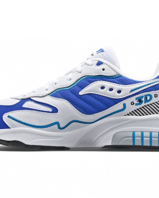 Saucony 3d Grid Hurricane White Royal Women