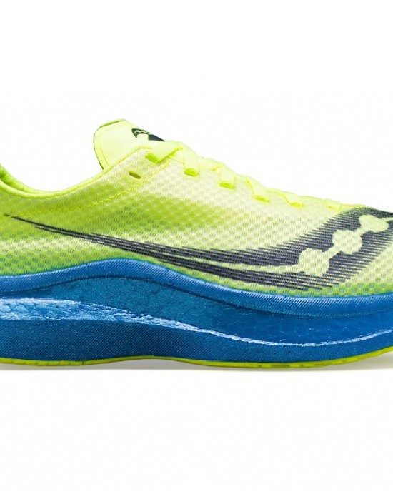 Saucony Boston Endorphin Pro+ Blue Yellow Women