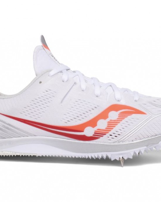 Saucony Endorphin 3 Spike White Red Women