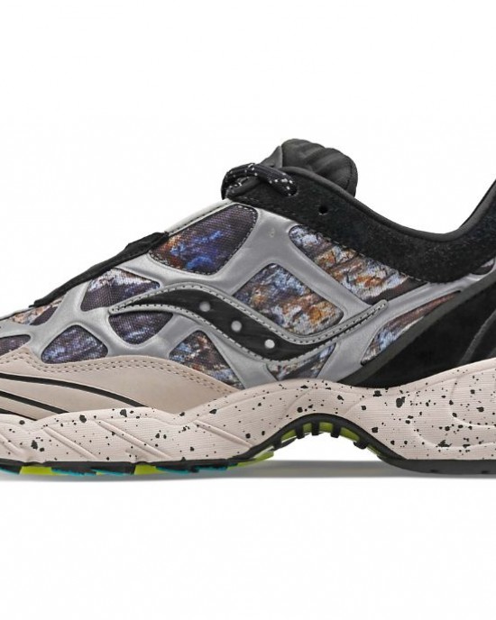 Saucony Grid Web Reflect Camo Grey Black Women