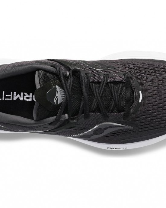 Saucony Ride 15 Wide Black White Women