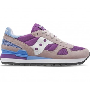 Saucony Shadow Light Grey Purple Women