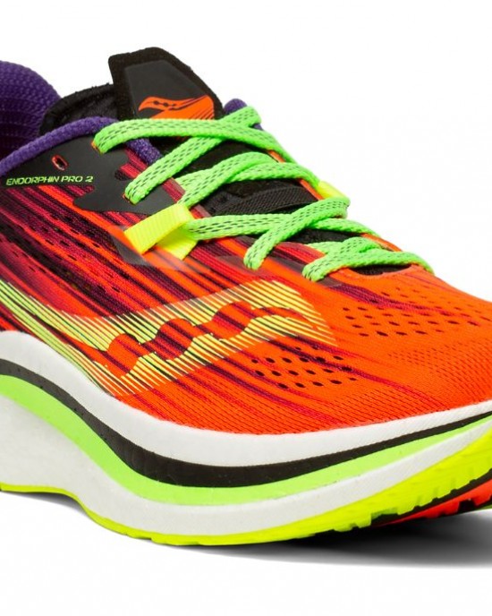 Saucony Vizipro Endorphin Pro 2 Orange Purple Women